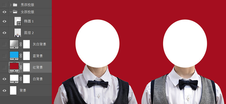 小学生证件照衣服
