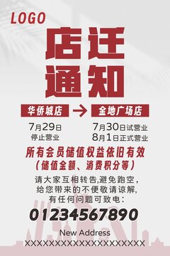 店迁通知