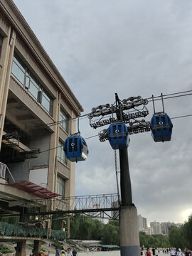 兰州中山桥黄河水车