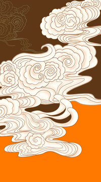 竖幅祥云