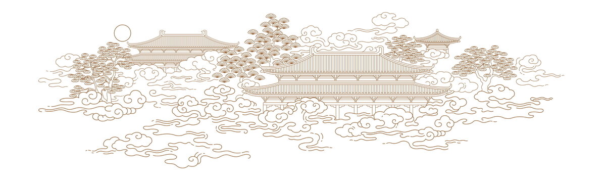 中式亭台楼阁