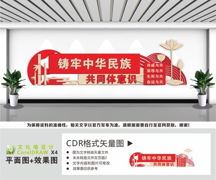 民族团结共同体意识文化墙