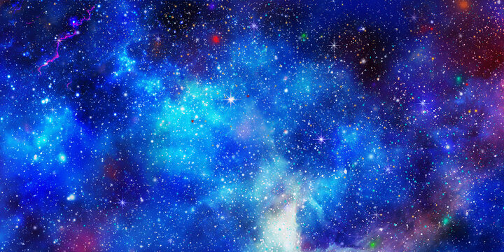 蓝色星空图