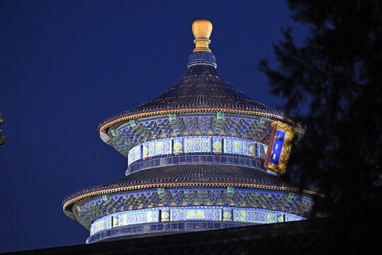 天坛公园祈年殿夜景