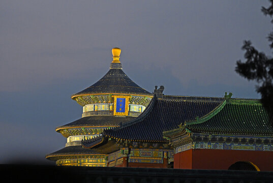 天坛公园祈年殿夜景
