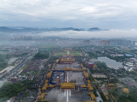横店明清宫苑航拍景观