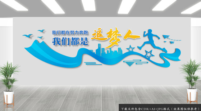 企业办公室励志文化墙
