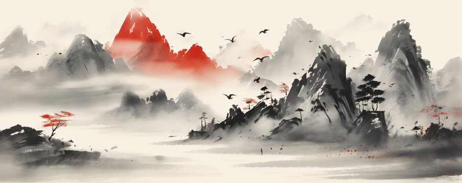 新中式山水画