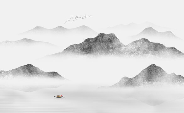 水墨山水画