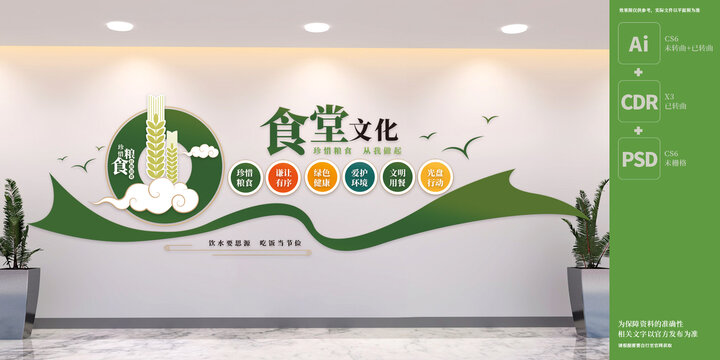 食堂标语文化墙