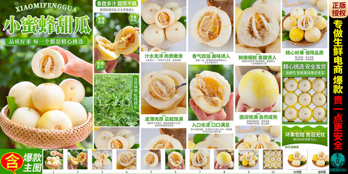 小蜜蜂甜瓜详情页