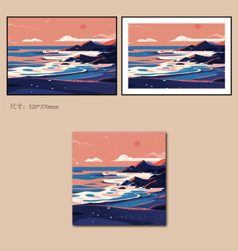 海边画