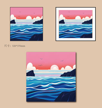 海边装饰画