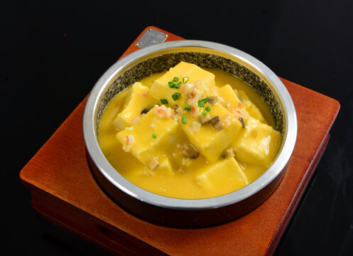 蛋黄鲜虾豆腐