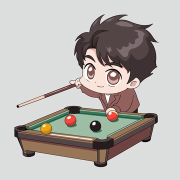 打台球的男孩