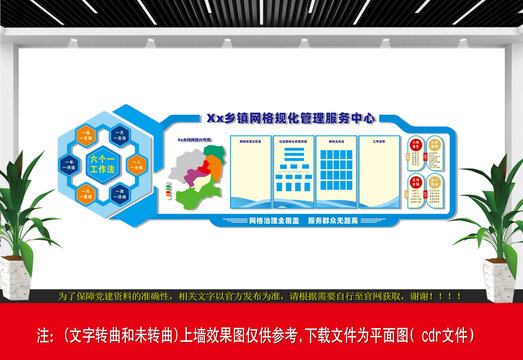 网格化管理服务中心文化墙