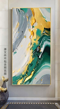 现代晶瓷流体大理石玄关装饰画