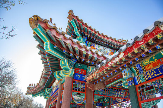 古建筑斗拱彩绘