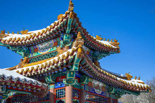 古建筑斗拱彩绘
