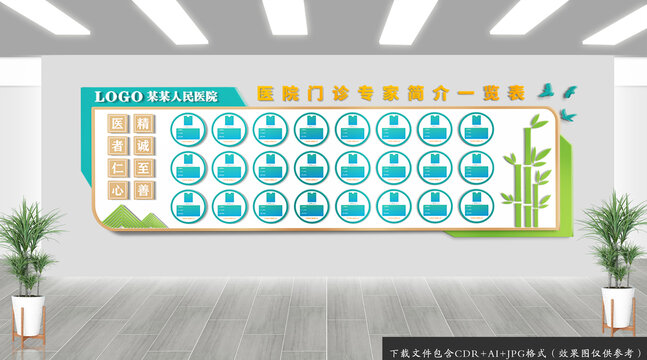 医院专家简介介绍文化墙