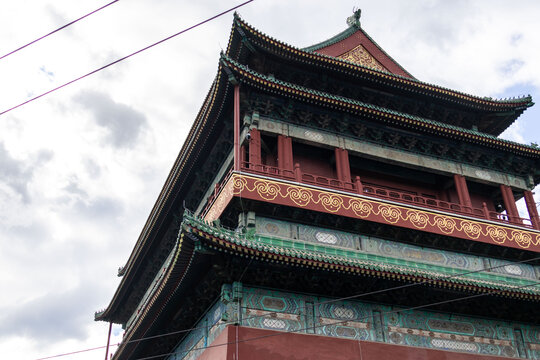 北京鼓楼飞檐斗拱