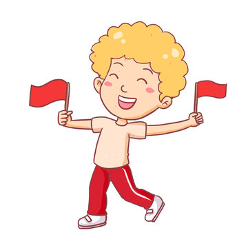 手绘卡通庆祝国庆免抠元素