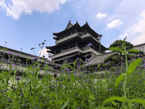 古风建筑广州文化馆广州旅游