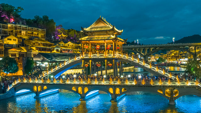 湘西凤凰古城夜景