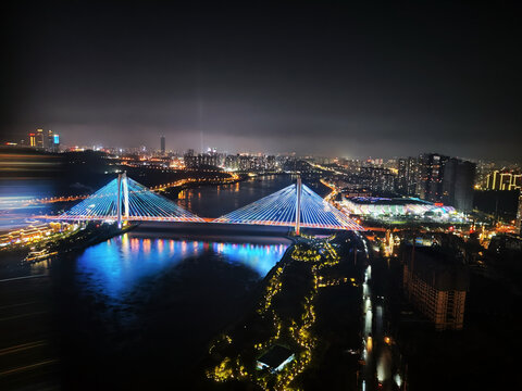 南宁邕江夜景