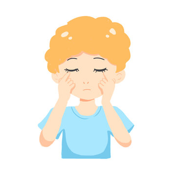 爱眼日做眼保健操手绘卡通元素