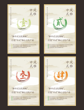 新中式展板