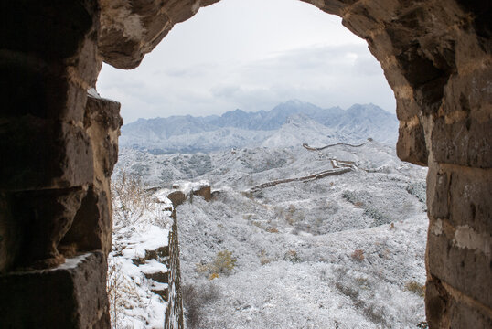长城雪景