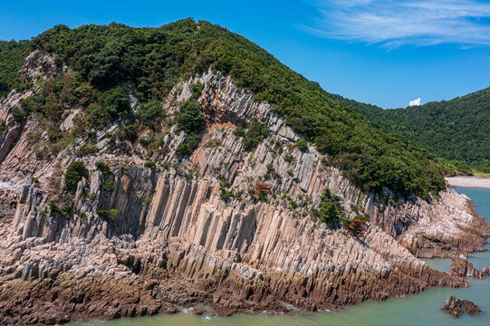 浙江宁波象山海边花岙岛石林景观