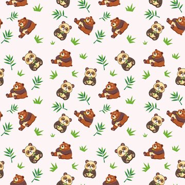 熊猫四方连续图