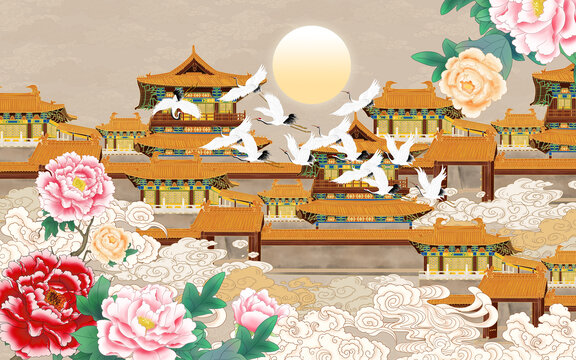 故宫花鸟祥云