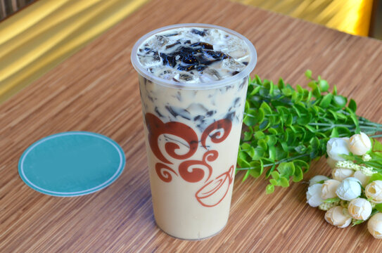 凉粉奶茶