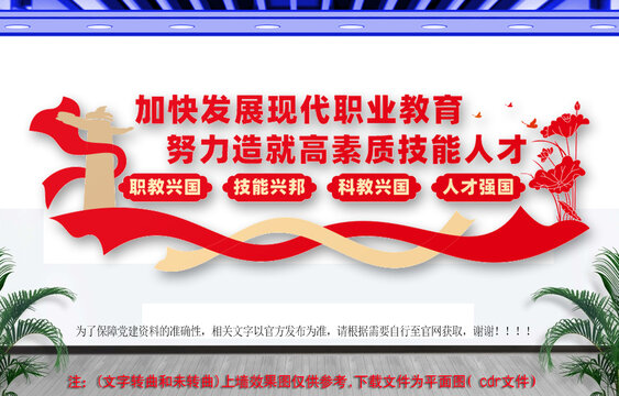 加快发展现代职业教育文化墙