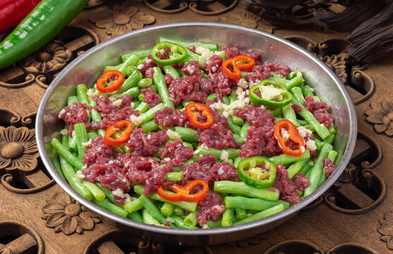 豆角蒸牛肉