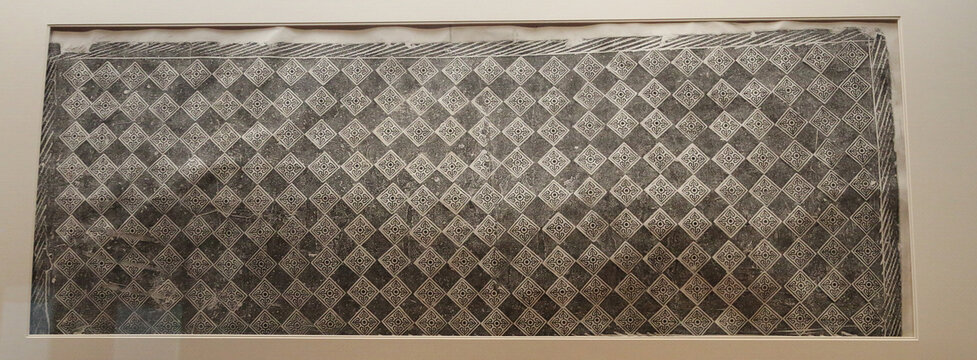 梅花纹画像砖拓片