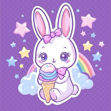 Q版兔子冰淇淋