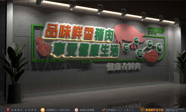 肉文化墙