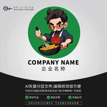 墨镜LOGO青年学生帅哥餐饮