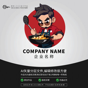 青年学生帅哥少年墨镜LOGO