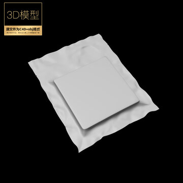 压缩饼干铝箔真空袋3d模型