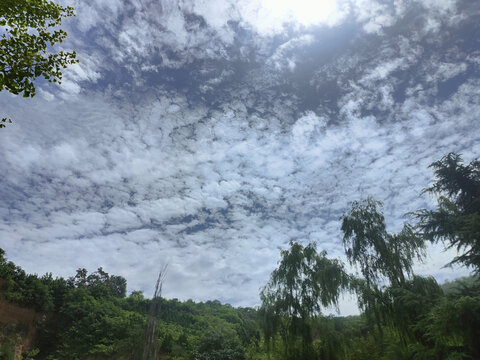 陕西宝鸡凤翔蓝天白云