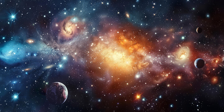 浩瀚宇宙星河灿烂行星恒星交相辉映