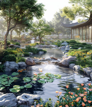 静谧庭院水景