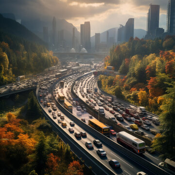 高速公路交通堵塞
