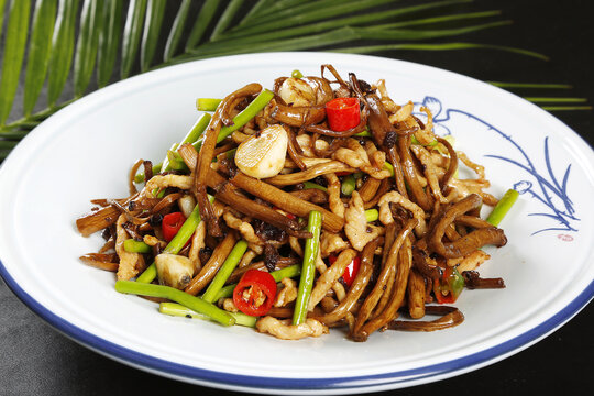 小炒茶树菇