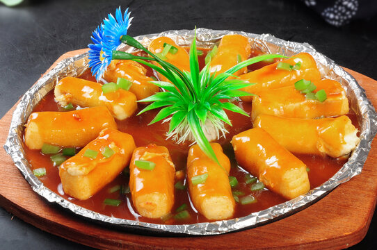 铁板鲍汁豆腐